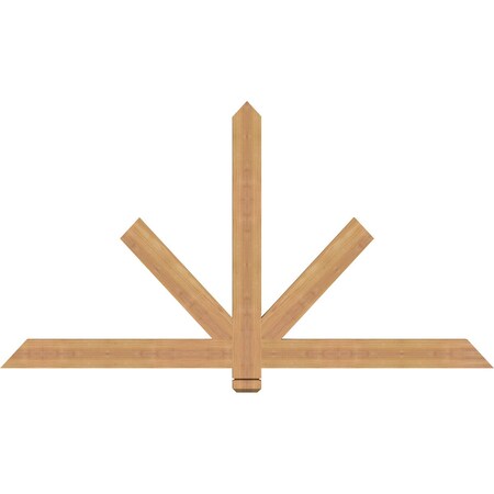 Ekena Millwork Kennewick Timber Gable Bracket, Western Red Cedar, 60"W x 32"H x 1 1/2"D x 3 1/2"F, 13/12 Pitch GBW060X32X0204KEN00SWR